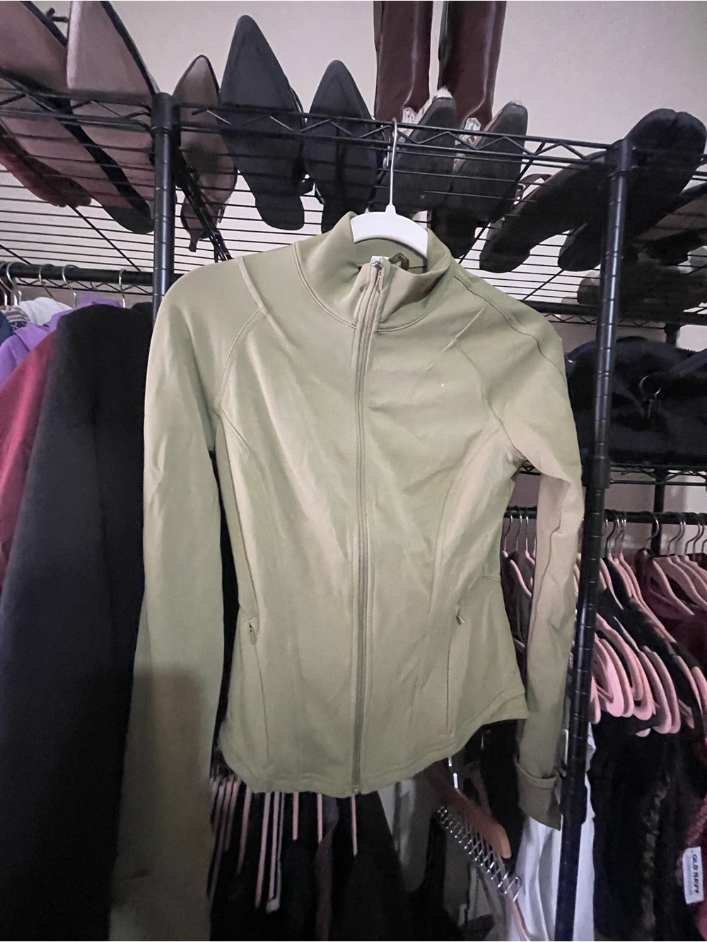 lululemon athletica Olive Green Zip-Up Bomber Jacket